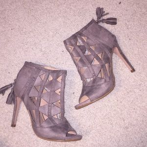 XOXO Tan Sandal Booties